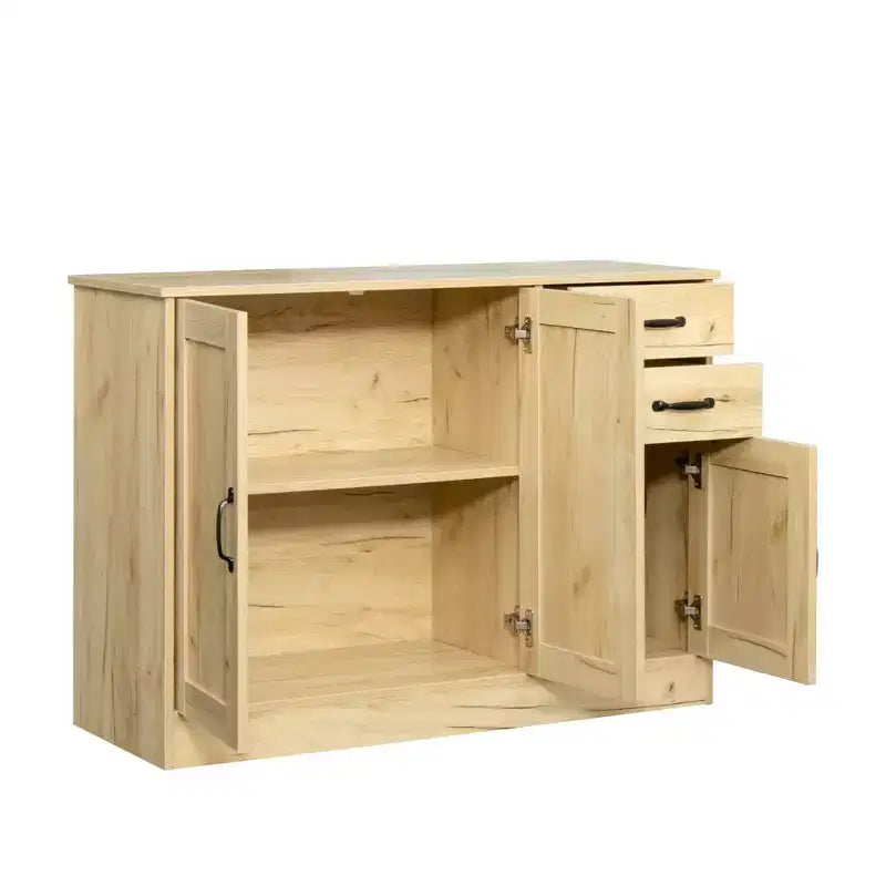 Credenza a buffet, mobile contenitore da cucina con 3 ante, 2 cassetti e ripiani per cucina, soggiorno, sala da pranzo