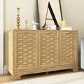 Accent Buffet Cabinet, Anti-Tip Sideboard Storage Cabinet with Adjustable Shelf and 3 Doors for Hallway, Entryway, Dining Room, Living Room