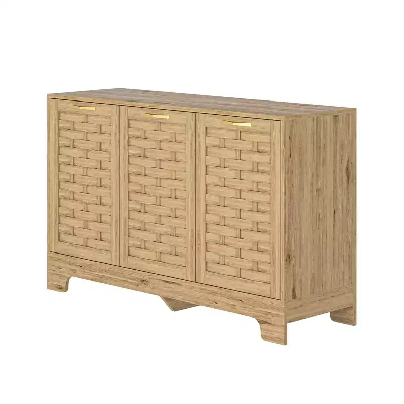 Mobile credenza Accent, mobile contenitore con buffet anti-ribaltamento e ripiano regolabile e 3 ante per corridoio, ingresso, sala da pranzo, soggiorno