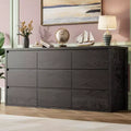 9 Drawer Dresser for Bedroom  Wide Modern Chest of Drawers, Large Wood Dresser Storage Organizer for Living Room, Hallway & Entryway