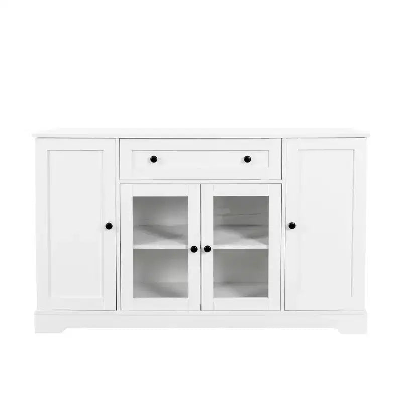 Credenza rustica a buffet con contenitore, mobile contenitore da cucina con cassetto e ripiani regolabili per soggiorno e corridoio