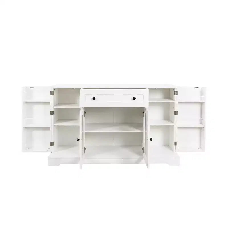 Credenza rustica a buffet con contenitore, mobile contenitore da cucina con cassetto e ripiani regolabili per soggiorno e corridoio
