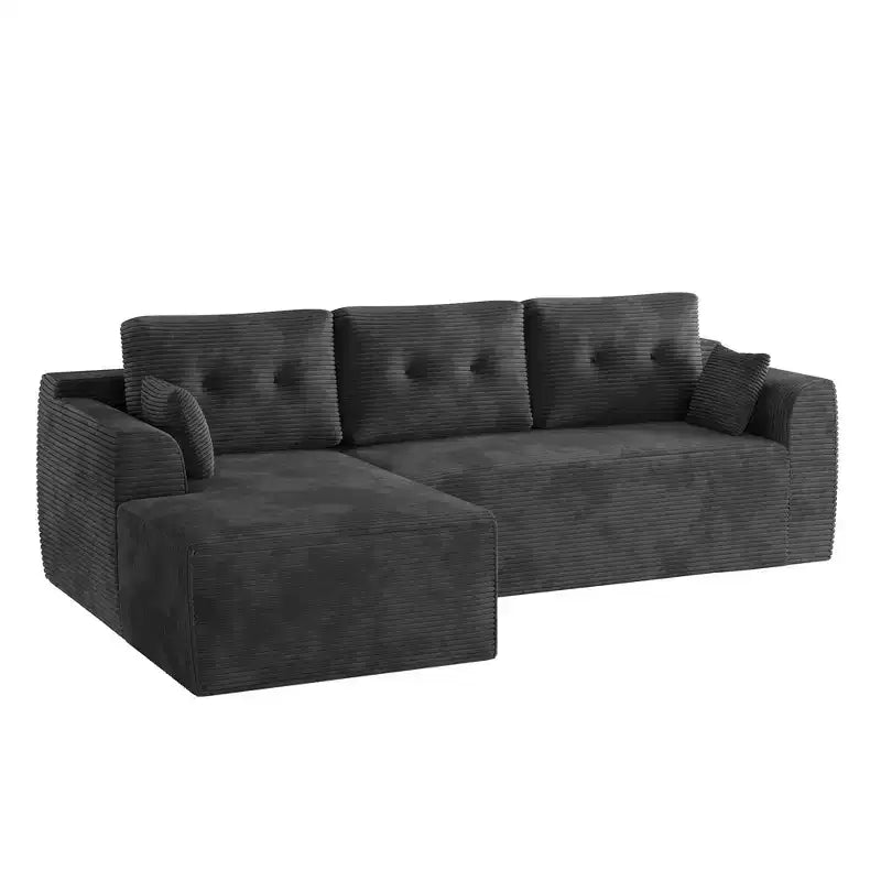Divano componibile modulare da 267 cm con seduta profonda, divano componibile Cloud con chaise longue oversize, divano letto senza montaggio richiesto per soggiorno, camera da letto