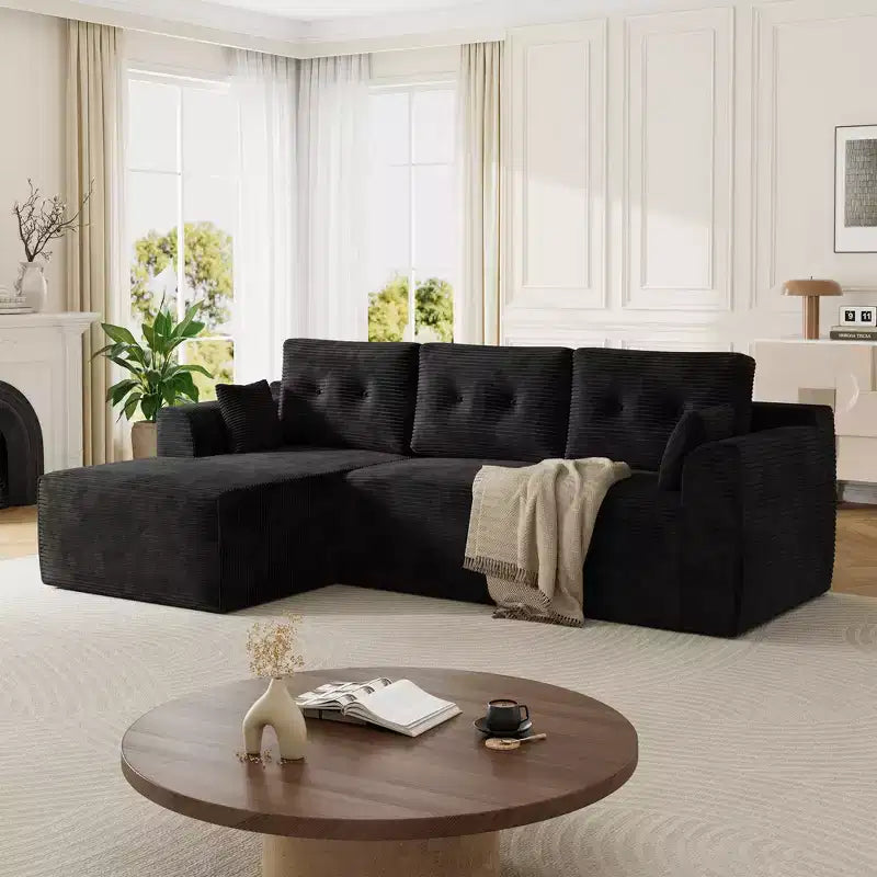 Divano componibile modulare da 267 cm con seduta profonda, divano componibile Cloud con chaise longue oversize, divano letto senza montaggio richiesto per soggiorno, camera da letto