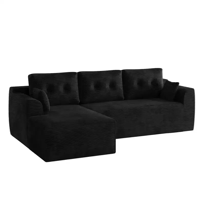Divano componibile modulare da 267 cm con seduta profonda, divano componibile Cloud con chaise longue oversize, divano letto senza montaggio richiesto per soggiorno, camera da letto