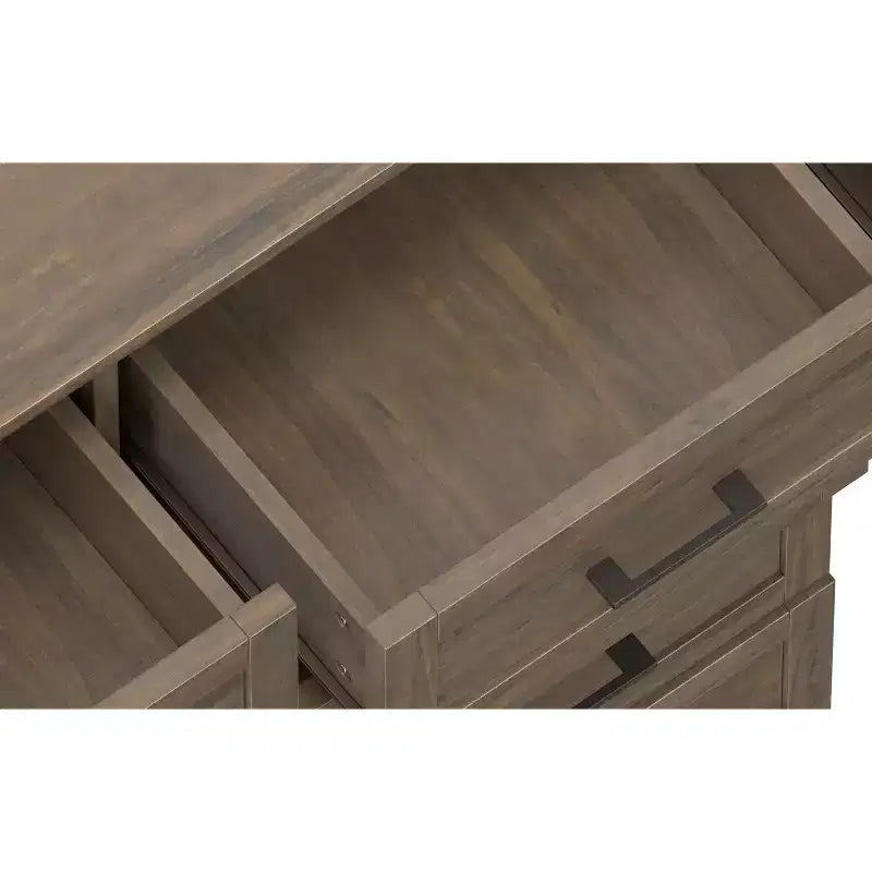 Credenza rettangolare transitoria Cantina in LEGNO MASSELLO larga 54 pollici marrone fumé