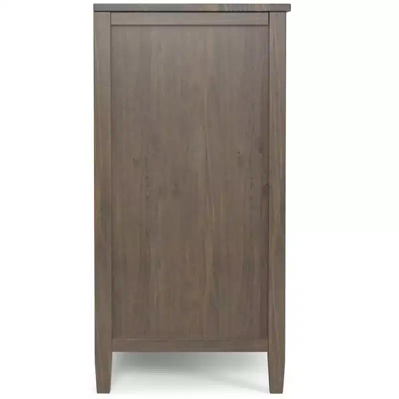 Credenza rettangolare transitoria Cantina in LEGNO MASSELLO larga 54 pollici marrone fumé
