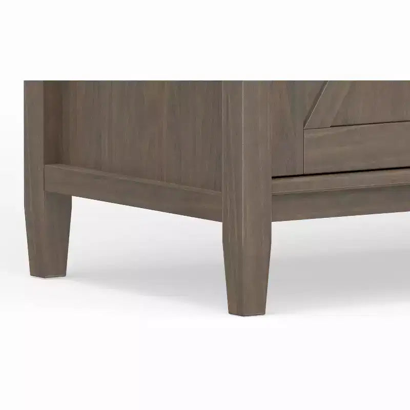 Credenza rettangolare transitoria Cantina in LEGNO MASSELLO larga 54 pollici marrone fumé