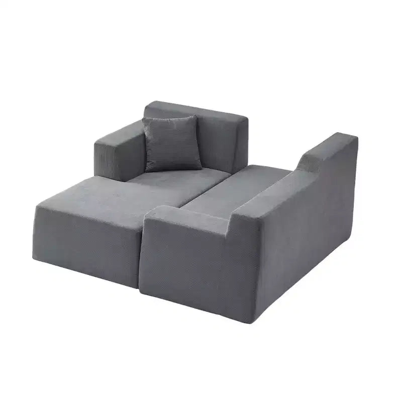 Divano componibile a 3 posti a L Celine di GDFStudio, 245 cm, moderno, rivestito in velluto a coste