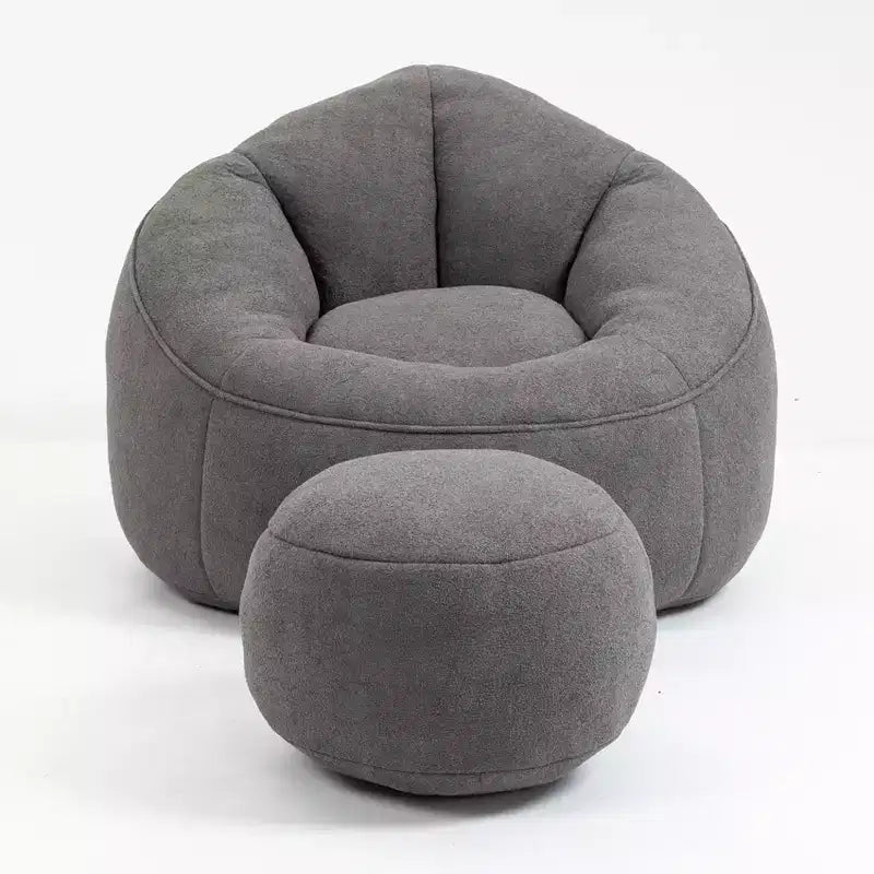 Sedia da divano a sacco Bedding, sedia a sacco con schiuma ad alta pressione, materiale per adulti con imbottitura in schiuma compressa, pouf a sacco con poggiapiedi