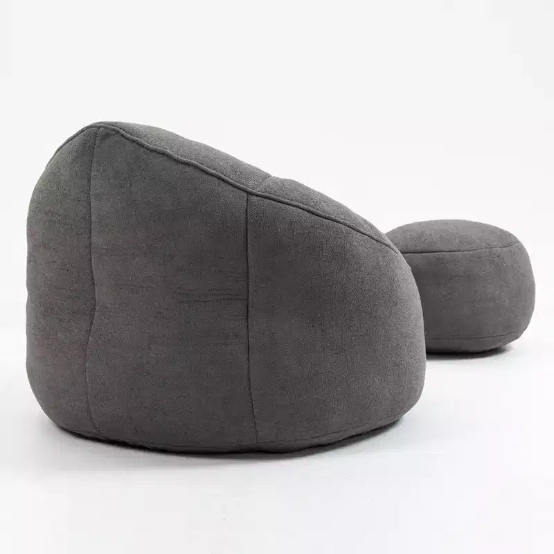 Sedia da divano a sacco Bedding, sedia a sacco con schiuma ad alta pressione, materiale per adulti con imbottitura in schiuma compressa, pouf a sacco con poggiapiedi