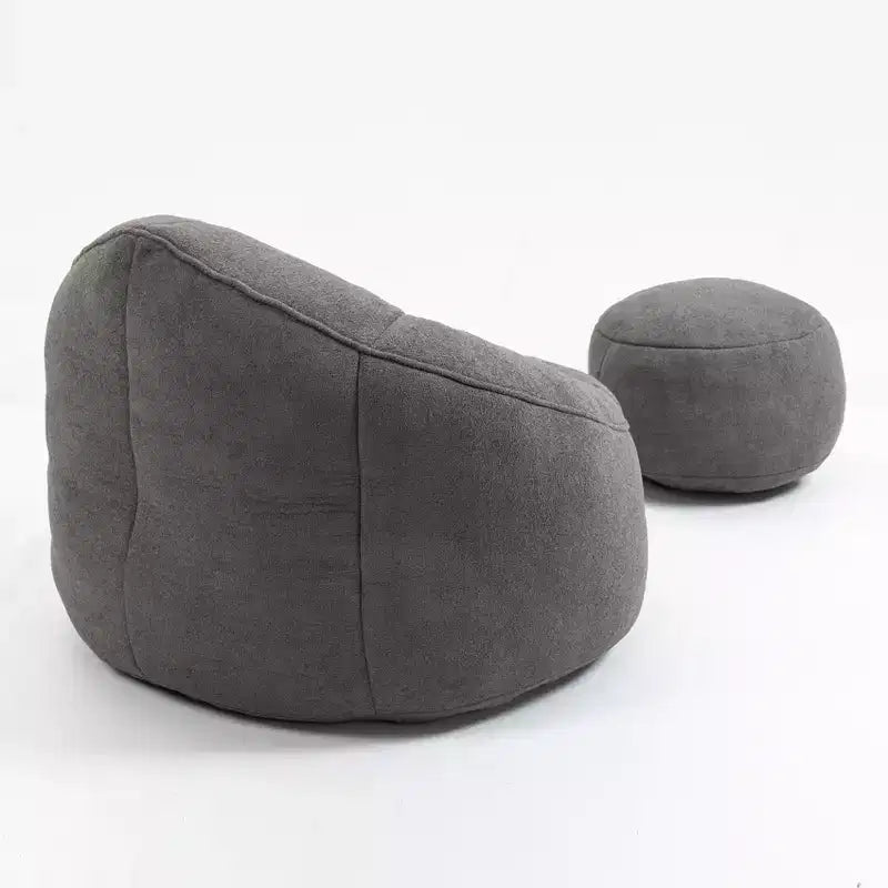 Sedia da divano a sacco Bedding, sedia a sacco con schiuma ad alta pressione, materiale per adulti con imbottitura in schiuma compressa, pouf a sacco con poggiapiedi