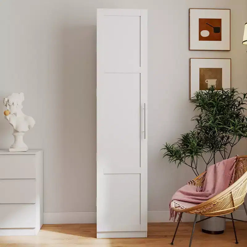 Credenza da Cucina, Mobile Bianco Autoportante con Ante e Ripiani, Adatto per Cucine, Soggiorni e Sale da Pranzo