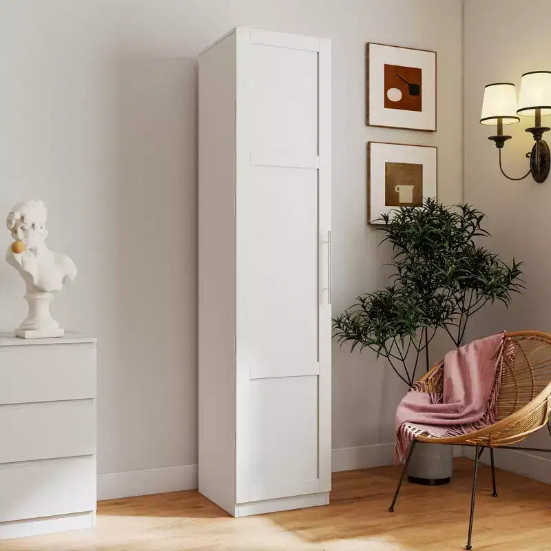 Credenza da Cucina, Mobile Bianco Autoportante con Ante e Ripiani, Adatto per Cucine, Soggiorni e Sale da Pranzo