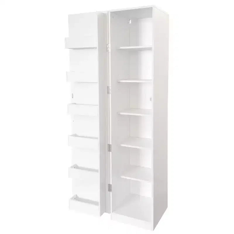 Credenza da Cucina, Mobile Bianco Autoportante con Ante e Ripiani, Adatto per Cucine, Soggiorni e Sale da Pranzo