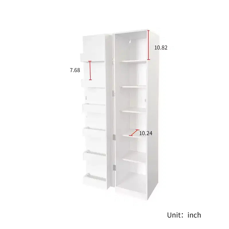 Credenza da Cucina, Mobile Bianco Autoportante con Ante e Ripiani, Adatto per Cucine, Soggiorni e Sale da Pranzo