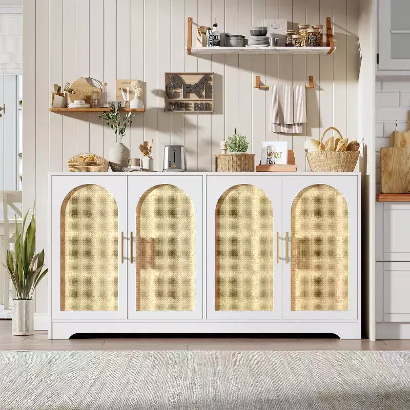 59 W Sideboard Buffet Cabinet, Large Storage Console Table & Modern Accent Coffee Bar Cabinet for Living Room, Kitchen,Hallway, Dining Room,Entryway