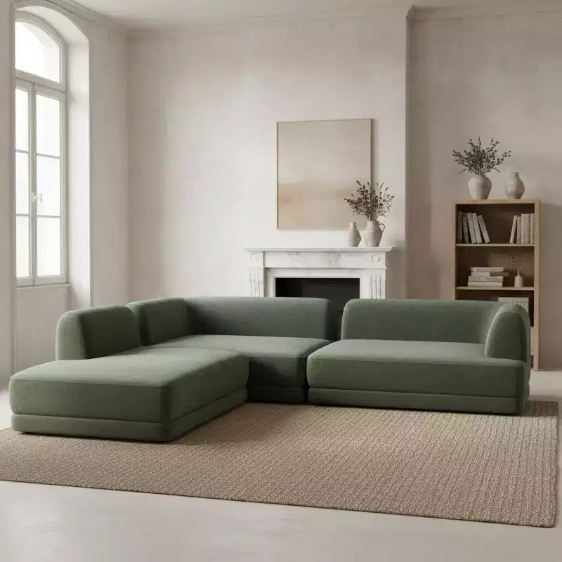 Divano sezionale a L moderno 3 pezzi Doyoung Christopher Knight Home 115