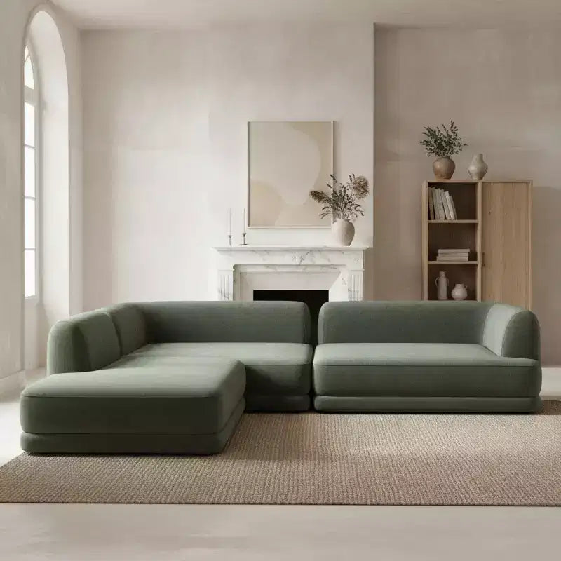 Divano sezionale a L moderno 3 pezzi Doyoung Christopher Knight Home 115