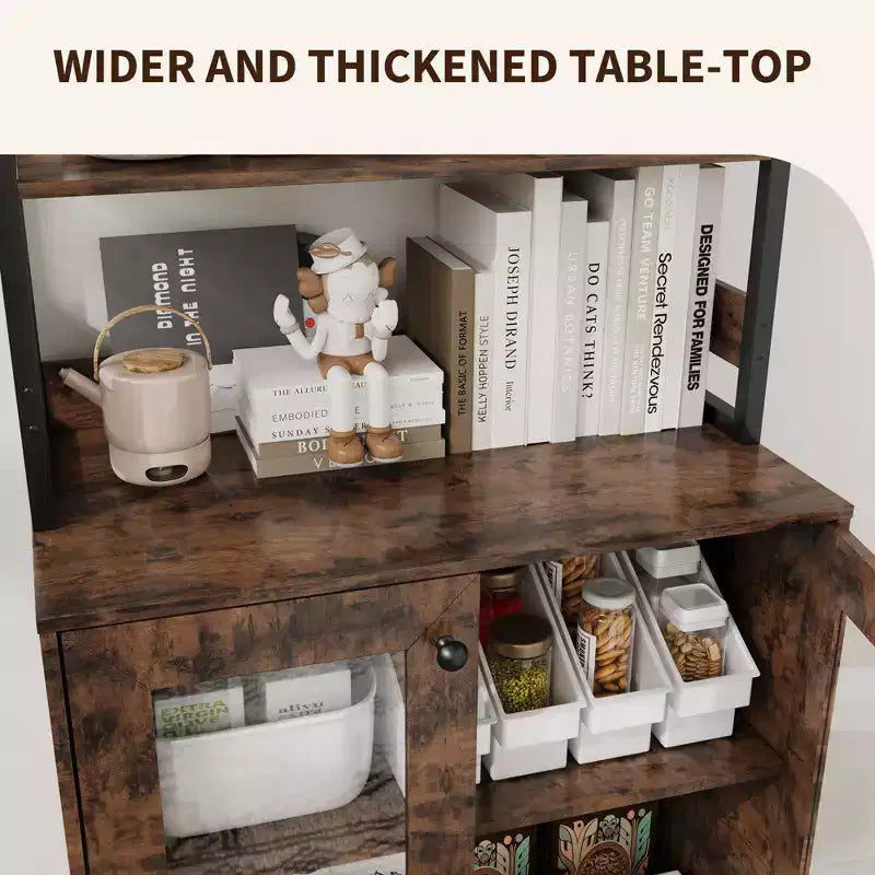 Dispensa da cucina alta 170 cm, mobile bar portavino autoportante, credenza in legno per macchina da caffè per soggiorno cucina bagno