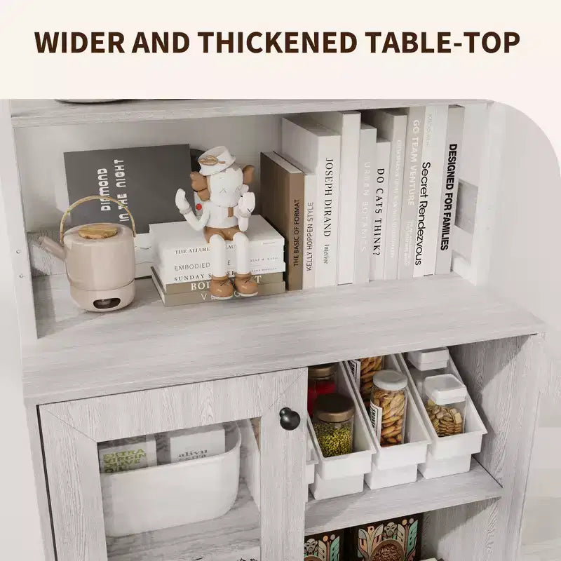 Dispensa da cucina alta 170 cm, mobile bar portavino autoportante, credenza in legno per macchina da caffè per soggiorno cucina bagno