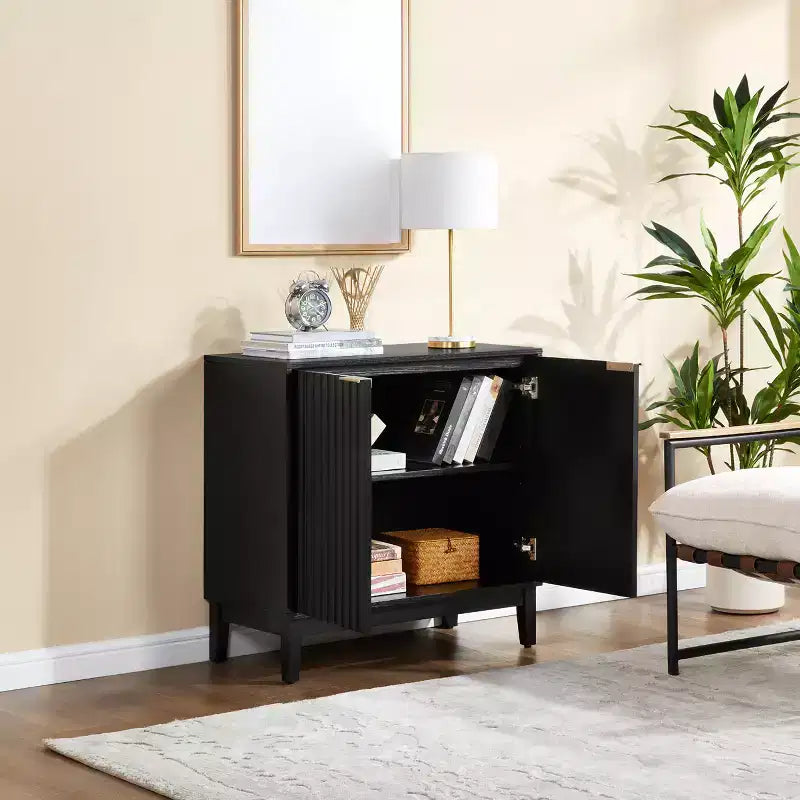 31 Mobile Credenza Buffet, Mobile Bar da Caffè in Legno con Ripiano Regolabile, Tavolo Consolle da Ingresso e Armadietto Contenitore da Terra