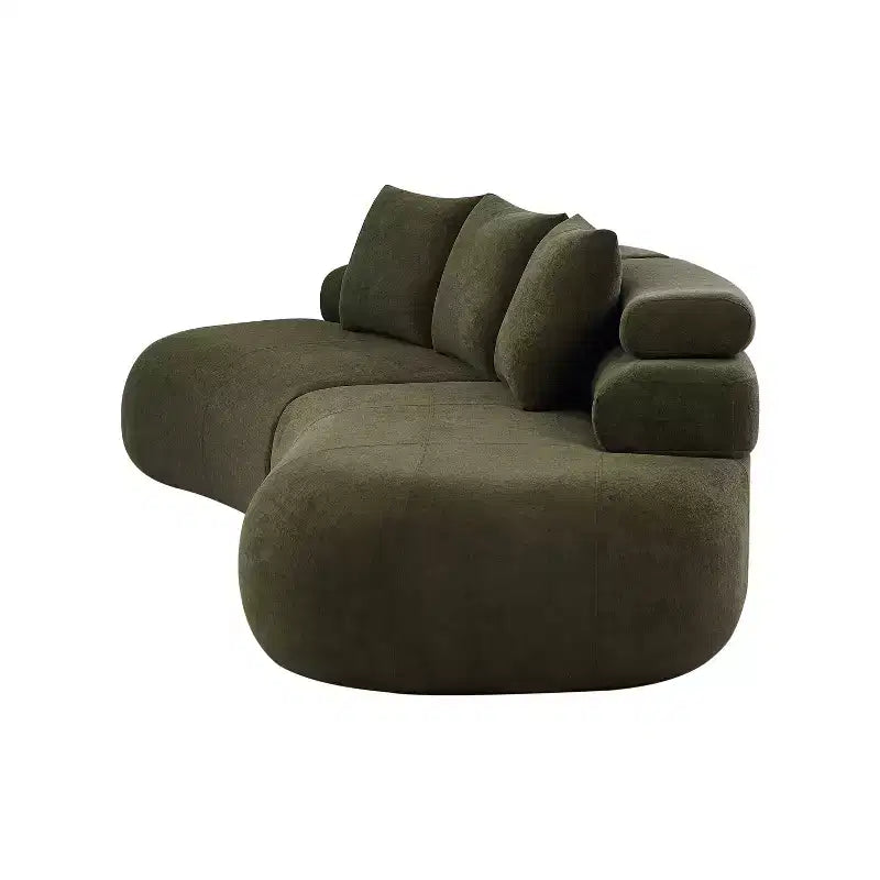 Christopher Knight Home Fiorella 122 Divani Sezionali Curvi Moderni a 4 Posti con 3 Cuscini