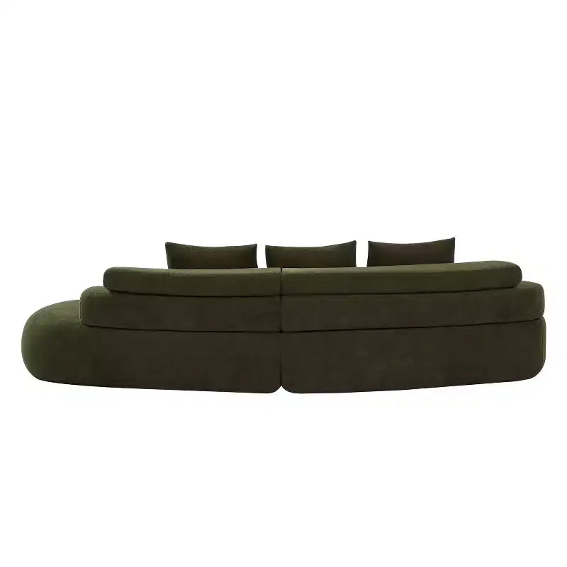 Christopher Knight Home Fiorella 122 Divani Sezionali Curvi Moderni a 4 Posti con 3 Cuscini