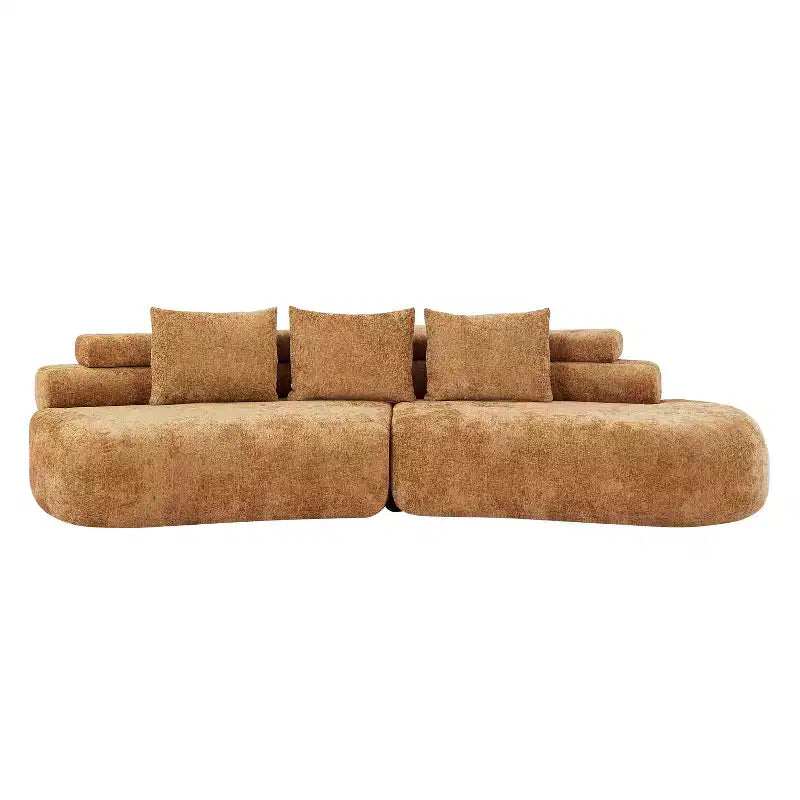 Christopher Knight Home Fiorella 122 Divani Sezionali Curvi Moderni a 4 Posti con 3 Cuscini