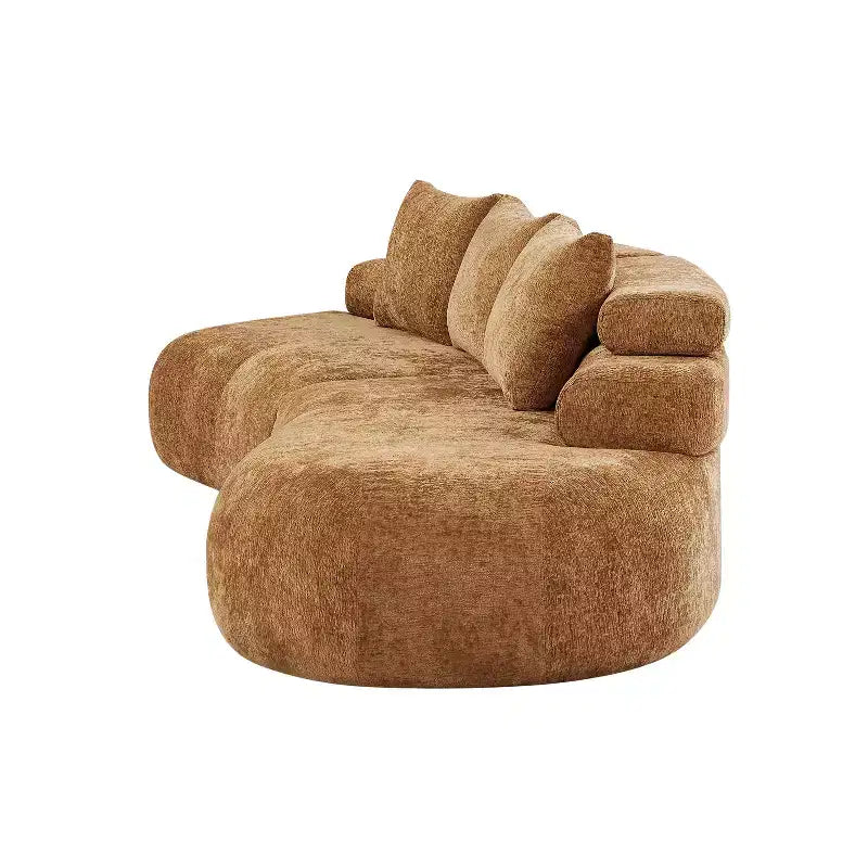 Christopher Knight Home Fiorella 122 Divani Sezionali Curvi Moderni a 4 Posti con 3 Cuscini