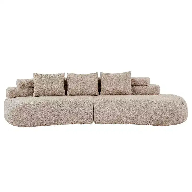 Christopher Knight Home Fiorella 122 Divani Sezionali Curvi Moderni a 4 Posti con 3 Cuscini