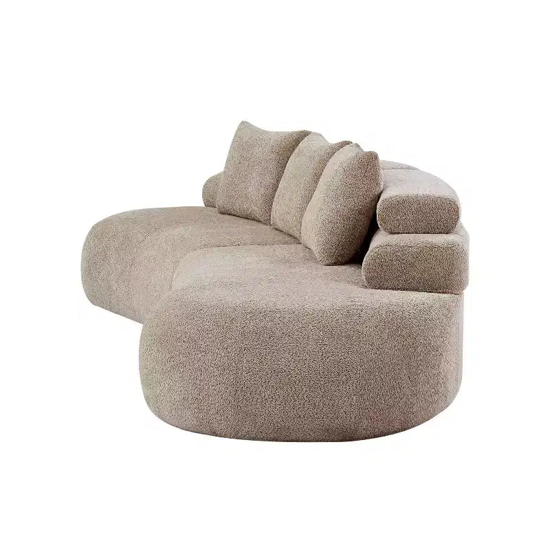 Christopher Knight Home Fiorella 122 Divani Sezionali Curvi Moderni a 4 Posti con 3 Cuscini