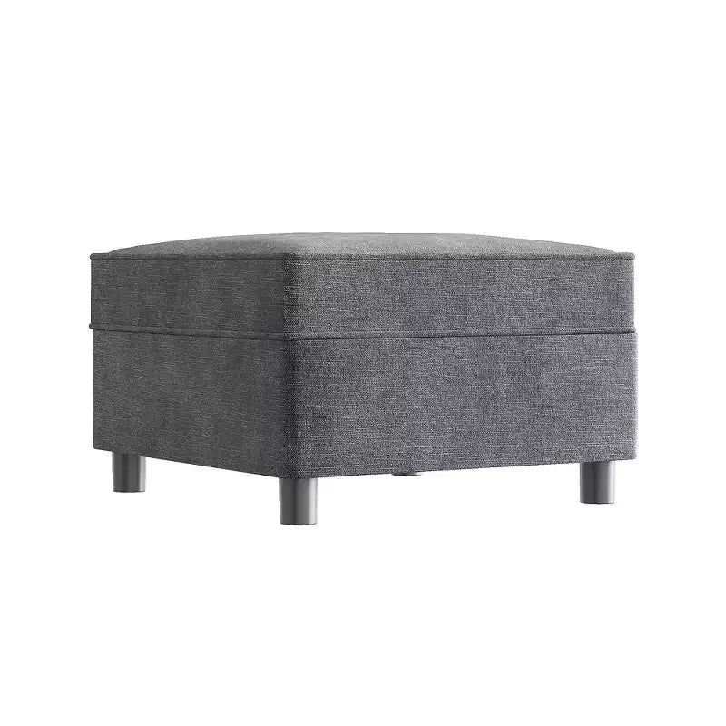 Modulo contenitore in ciniglia da 67 cm per divano componibile, pouf quadrato modulare per divano letto componibile, per divano da soggiorno grigio scuro, grigio