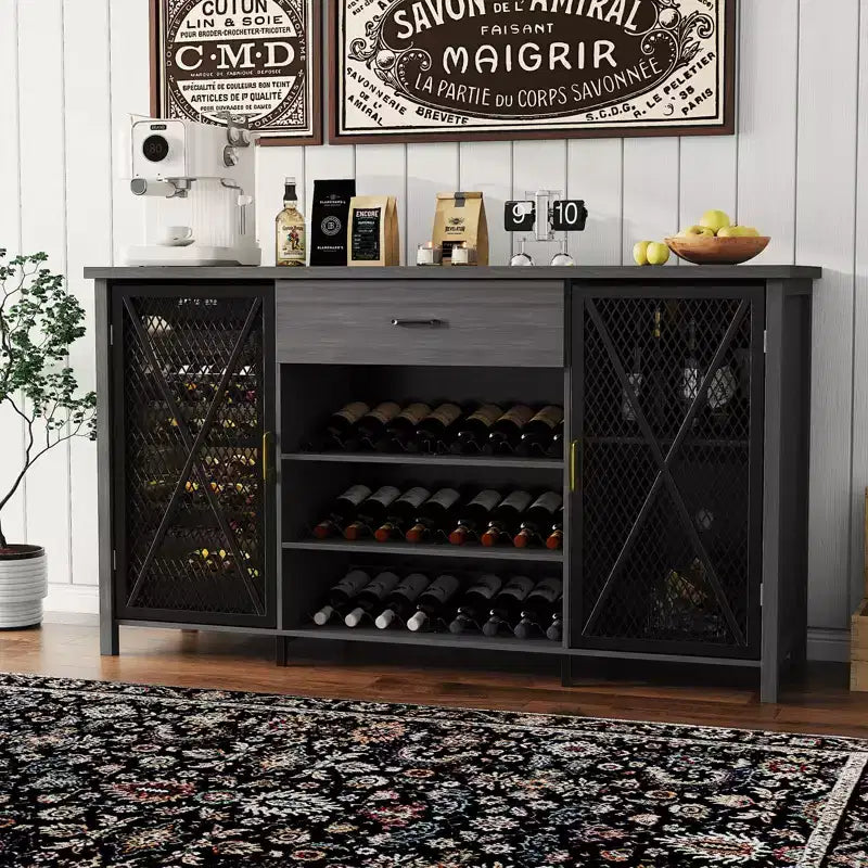 Mobile da caffè con contenitore, Credenza da cucina industriale con cassetto, per Cucina di casa, Sala da pranzo, Soggiorno