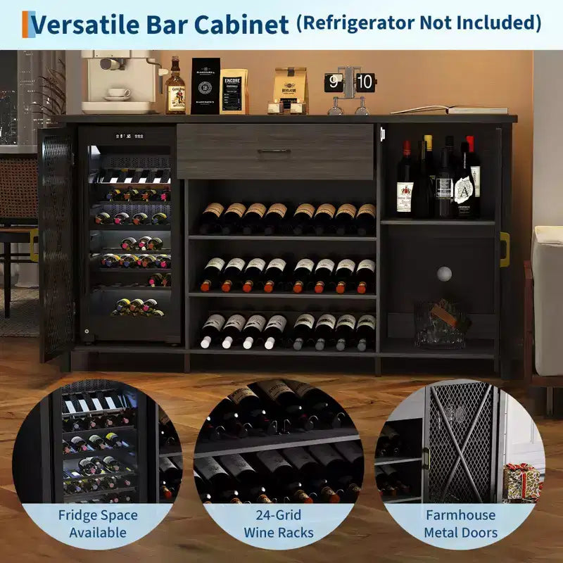 Mobile da caffè con contenitore, Credenza da cucina industriale con cassetto, per Cucina di casa, Sala da pranzo, Soggiorno