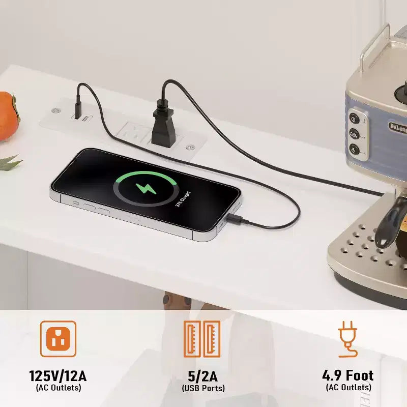 Mobile Contenitore, Tavolo con Cassetti e Ripiani Regolabili per Angolo Caffè, Armadio Dispensa Indipendente per Soggiorno, Cucina