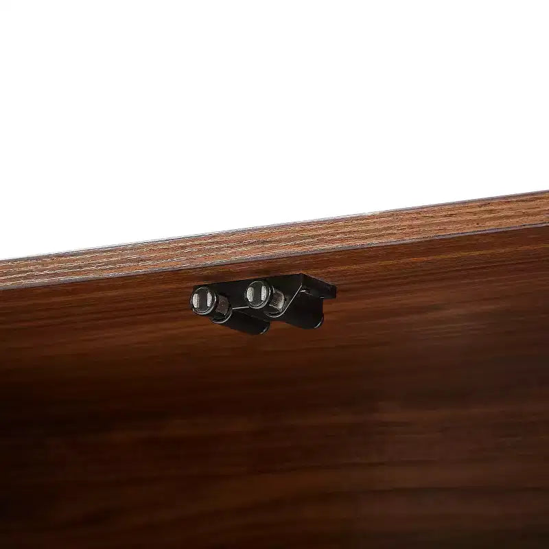 JVNOXK Mobile contenitore credenza porta TV con motivo a onde, armadietto a buffet in legno a strisce verticali per ingresso. Noce