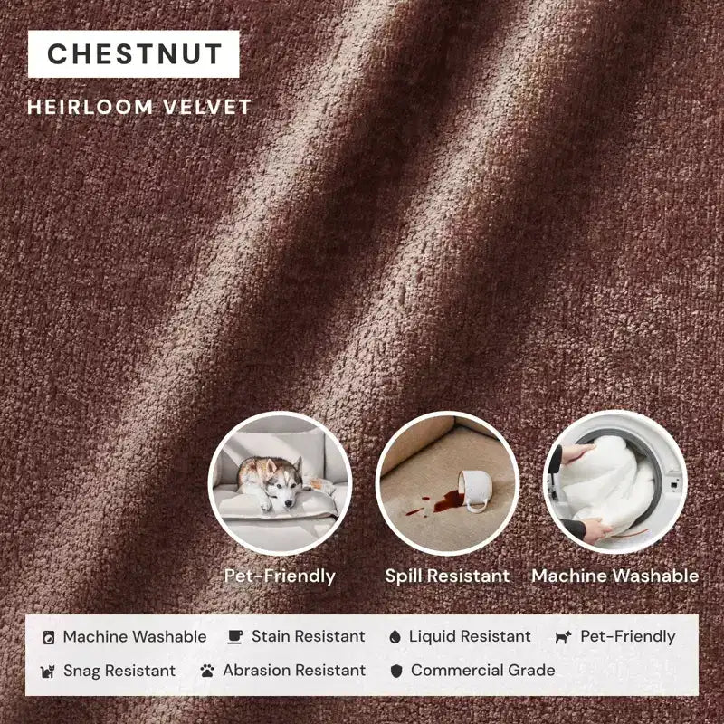 Divano componibile lavabile Anabei 4 posti + pouf panca | Seduta Memorix+ e cuscino Contour
