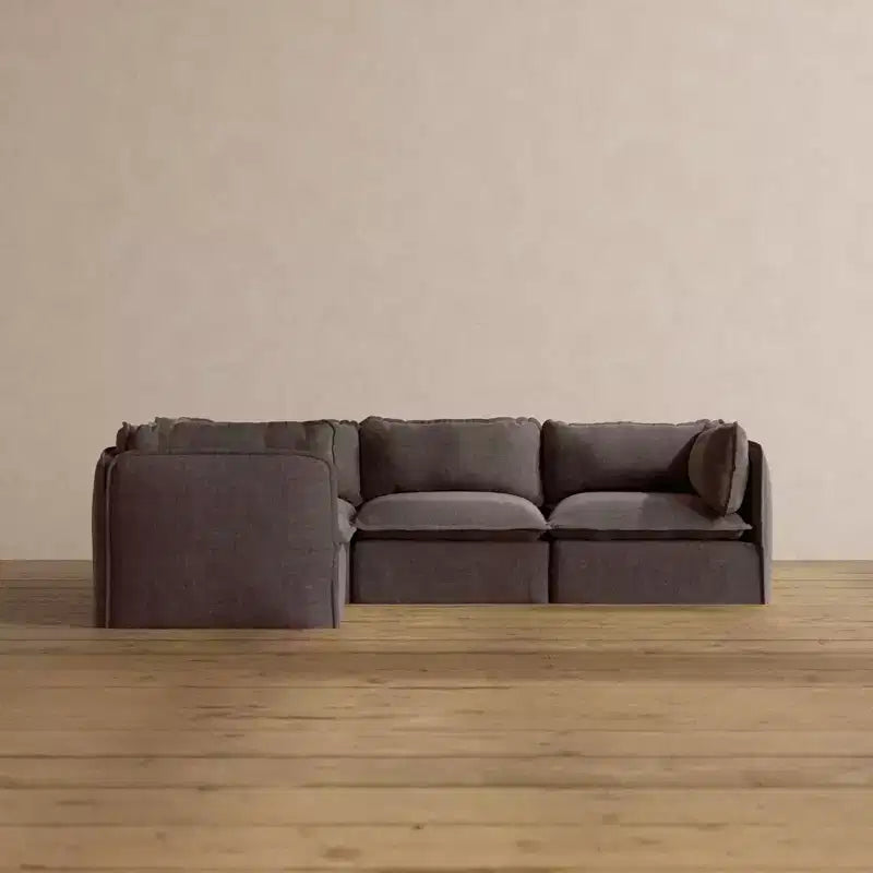 Anabei Modular Washable 4-Seater Corner Sofa Sectional | Memorix+ Seat & Contour Pillow