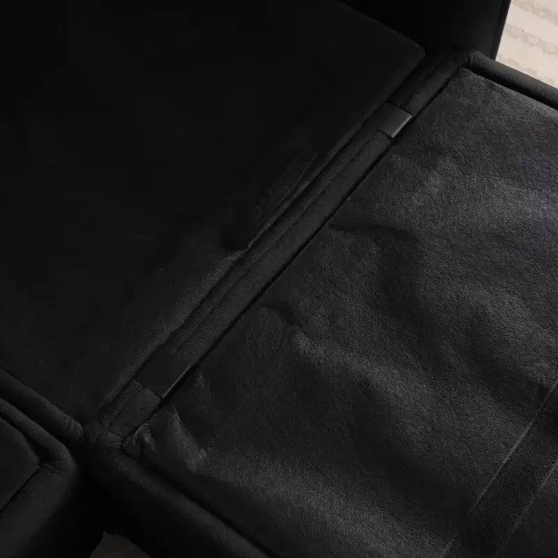 Divano Sezionale a L Contemporaneo GDFStudio Lancelot 85 pollici Rivestito in Ciniglia con Pouf Contenitore