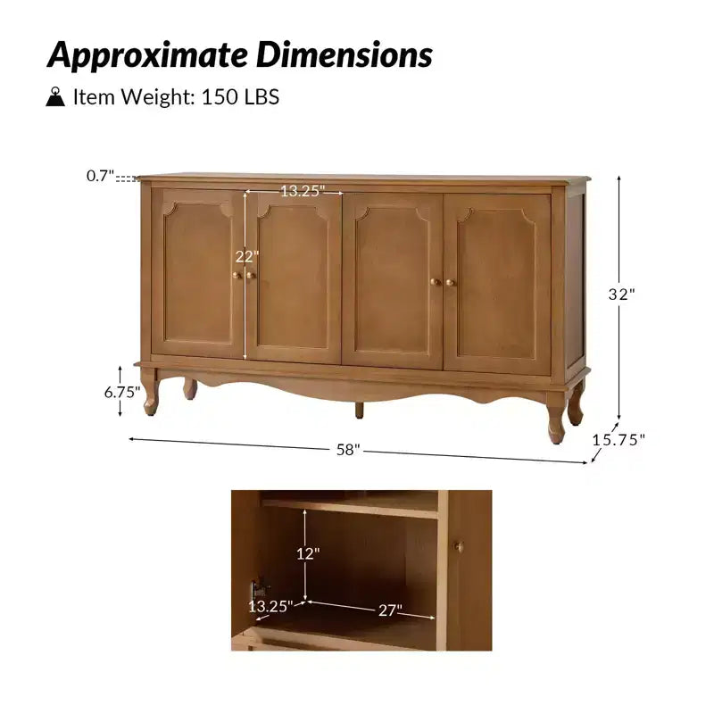 Madia a 4 ante Janey 58 Wide|HULALA HOME-ACORN