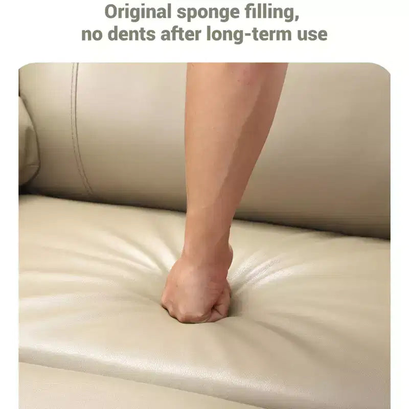 Poltrona Reclinabile Girevole a 360°, Reclinabile Manuale in Pelle PU Imbottita con Porta Bicchiere e Tasche Laterali per Soggiorno, Camera da Letto, Cameretta