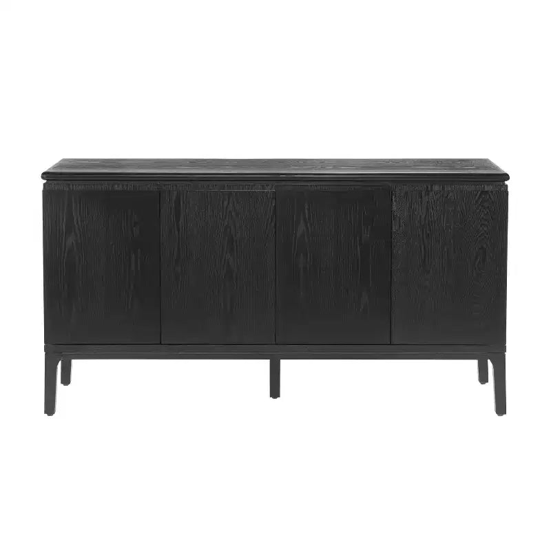 Christopher Knight Home Andy buffet moderne à 4 portes de 150 cm avec pieds en bois d'hévéa