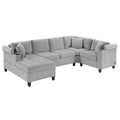 U-shaped Sectional Sofa 115.7 Oversized Corner Sectional Living Room Couch with Built-in Cup Holders, Storage Space and USB Ports
