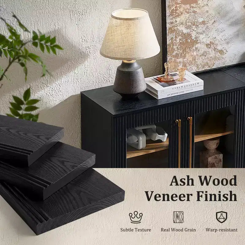 Morden Fort Mobile Contenitore a 2 Ante Bianco, Credenza Modulare con Ante ad Arco Simmetriche, Consolle per Sala da Pranzo, Soggiorno