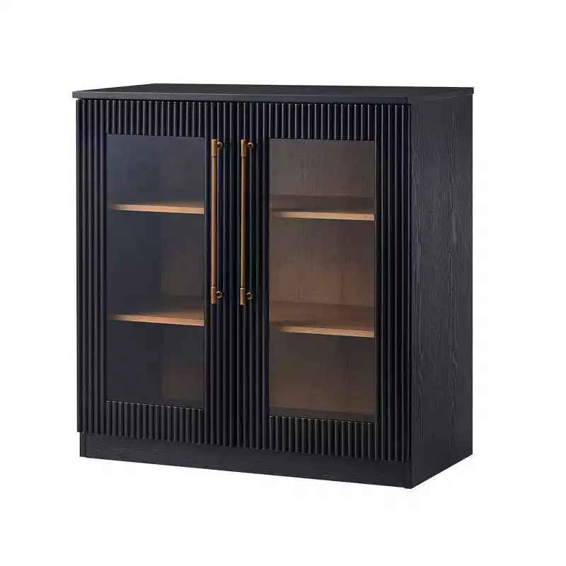 Morden Fort Mobile Contenitore a 2 Ante Bianco, Credenza Modulare con Ante ad Arco Simmetriche, Consolle per Sala da Pranzo, Soggiorno