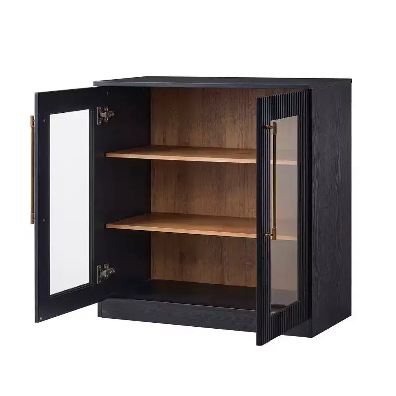 Morden Fort Mobile Contenitore a 2 Ante Bianco, Credenza Modulare con Ante ad Arco Simmetriche, Consolle per Sala da Pranzo, Soggiorno