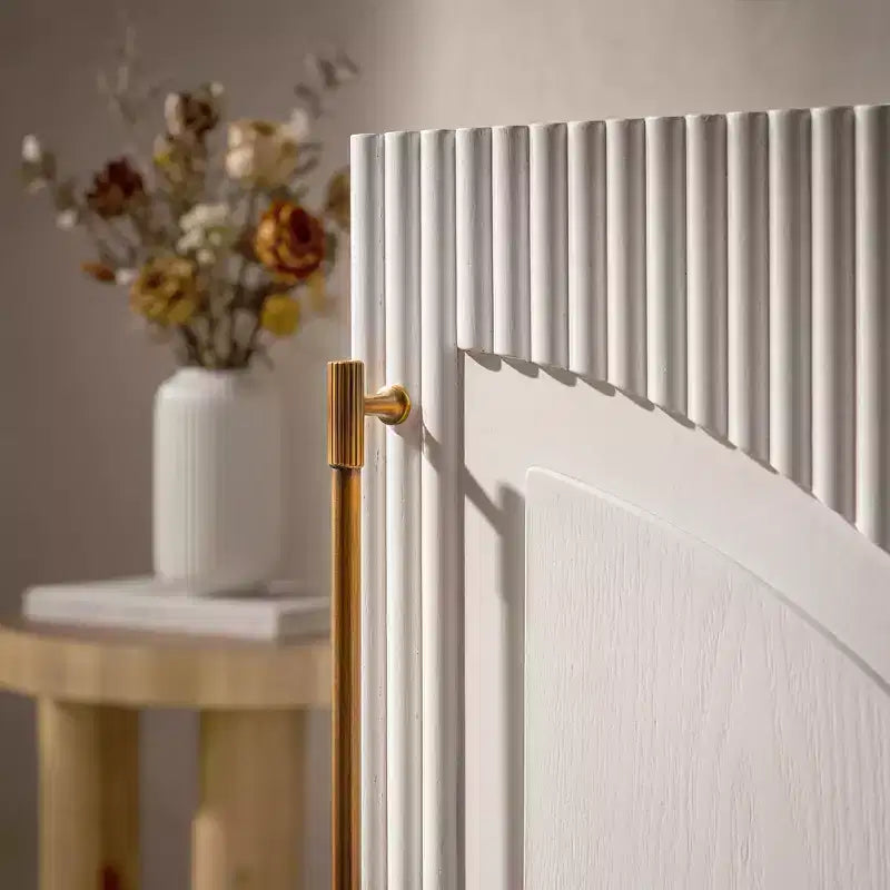 Morden Fort Mobile Contenitore a 2 Ante Bianco, Credenza Modulare con Ante ad Arco Simmetriche, Consolle per Sala da Pranzo, Soggiorno