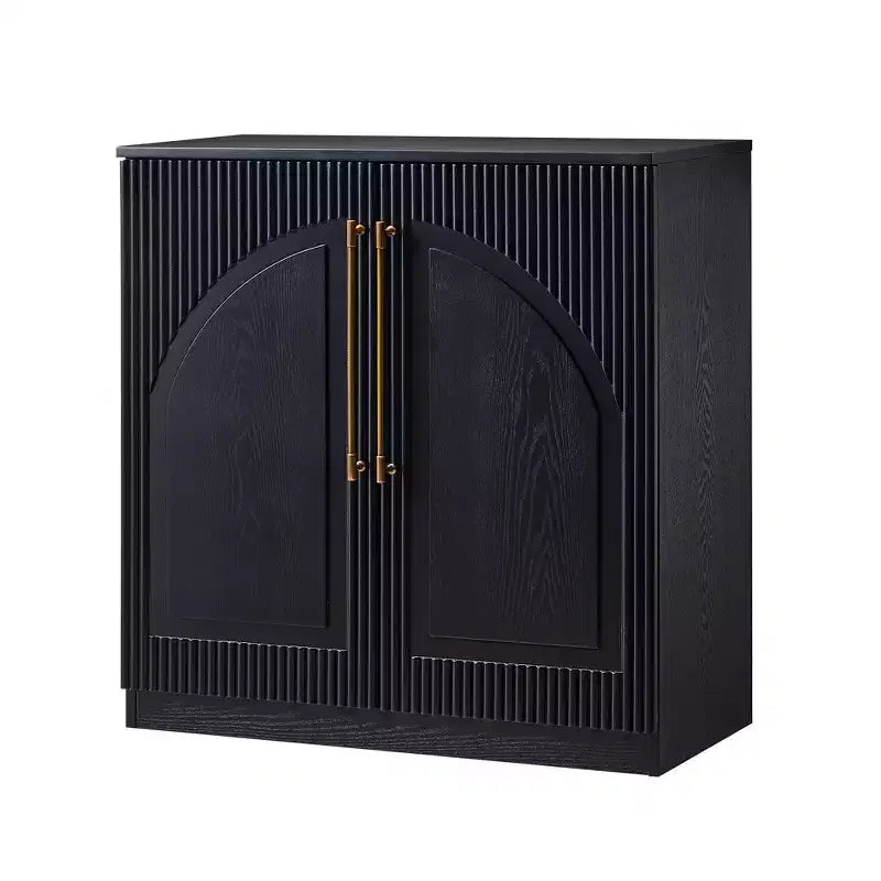 Morden Fort Mobile Contenitore a 2 Ante Bianco, Credenza Modulare con Ante ad Arco Simmetriche, Consolle per Sala da Pranzo, Soggiorno