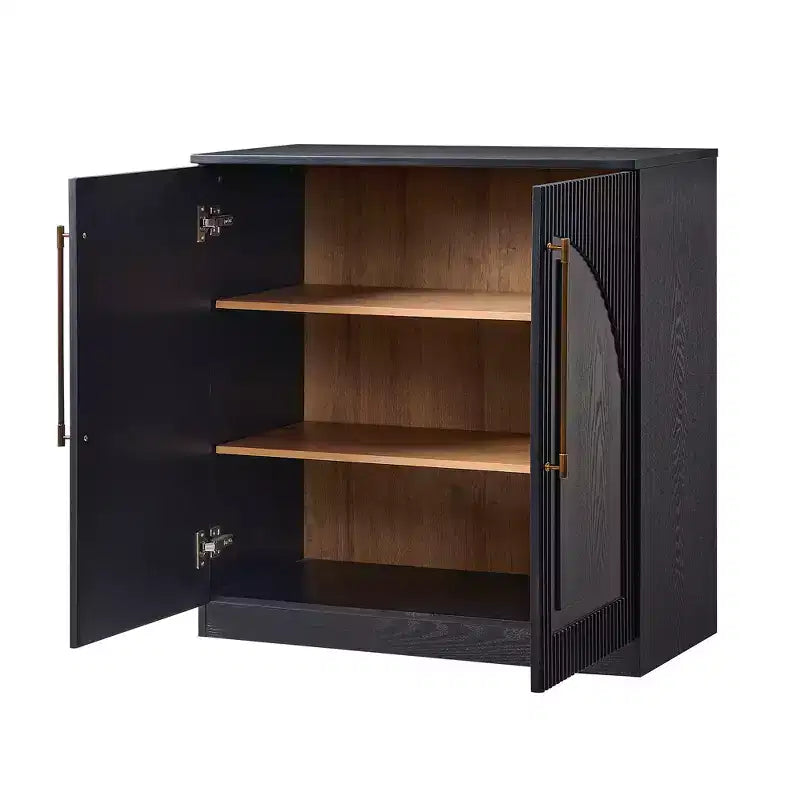 Morden Fort Mobile Contenitore a 2 Ante Bianco, Credenza Modulare con Ante ad Arco Simmetriche, Consolle per Sala da Pranzo, Soggiorno